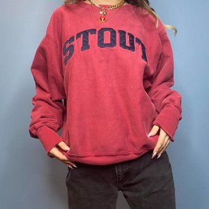 VINTAGE CHAMPION REVERSEWEAVE UW STOUT COLLEGE CREWNECK SWEATSHIRT